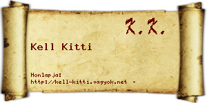 Kell Kitti névjegykártya